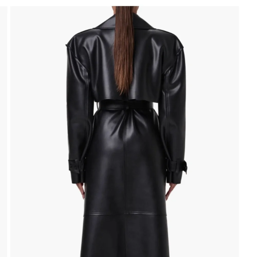 Naked Wardrobe Vegan Leather Trench Coat - Picture 3 of 4